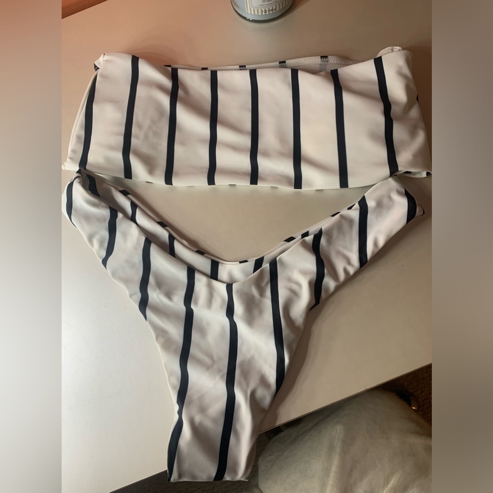 Black striped Zaful bikini